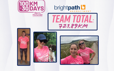 100km in 30 Days challenge completed by the Brightpath Recruitment team